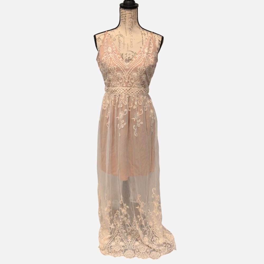 Brand New With Tags. WAYF Ivory and Nude Dress. Size L. Absolutely Gorgeous!